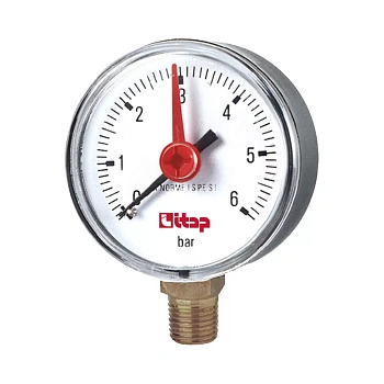 Манометр, боковое подключение 0-6 bar 1/4"  (482R) Itap