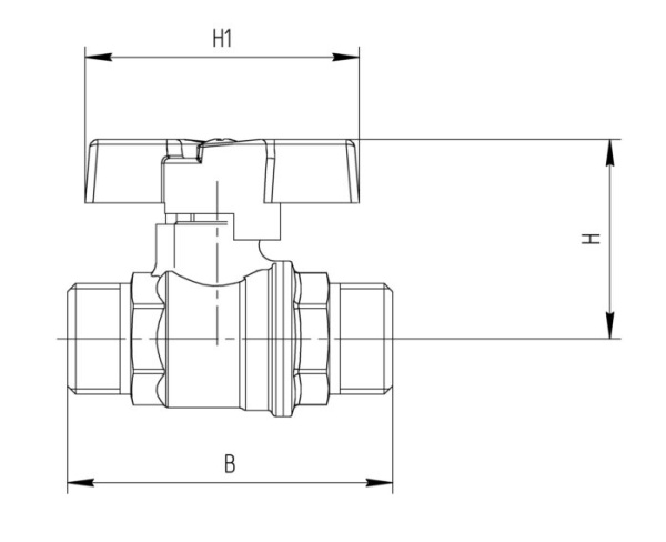 Бабочка НН 15 Кран шаровой 11Б27П1 Ду15 А32/1 нр/нр бабочка никель PN40