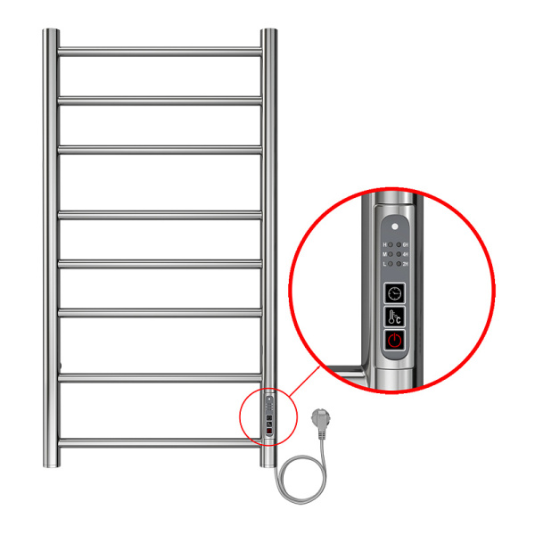 Полотенцесушитель PARMA 400/800 электрический R 8 перек. AZARIO(хром) (88229) Магазин сантехники Нижний Новгород