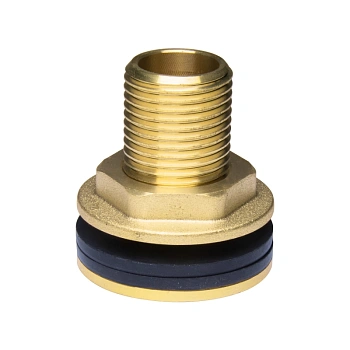 Штуцер сливной  1/2 ЛАТ LEXLINE (врезка в бак)