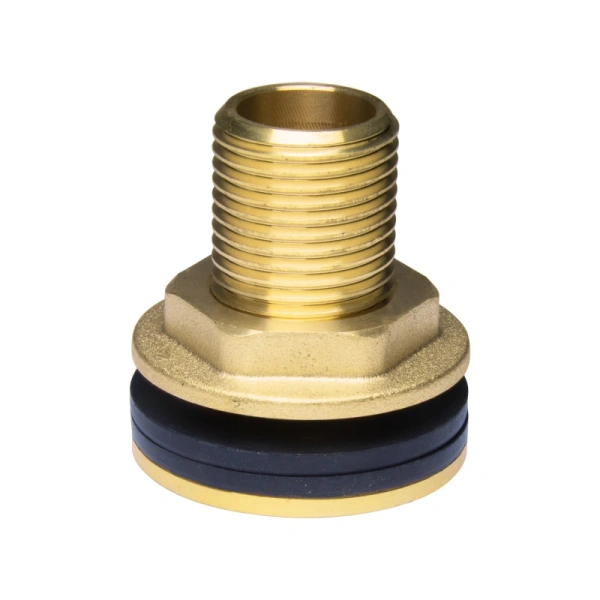 Штуцер сливной  1/2 ЛАТ LEXLINE (врезка в бак)