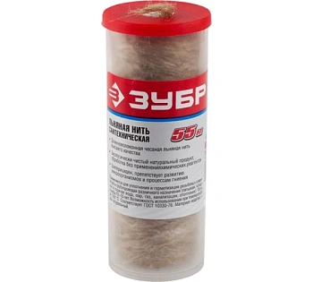 Сантехническая льняная нить ЗУБР 55 м