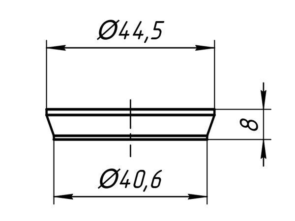 Прокладка коническая 40 мм Ани пласт СИНЯЯ (30/1) Магазин сантехники Нижний Новгород
