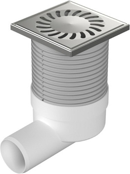 413 Трап боковой регулир - сетка из нерж. стали 100х100 DN50 (PVB50N1)